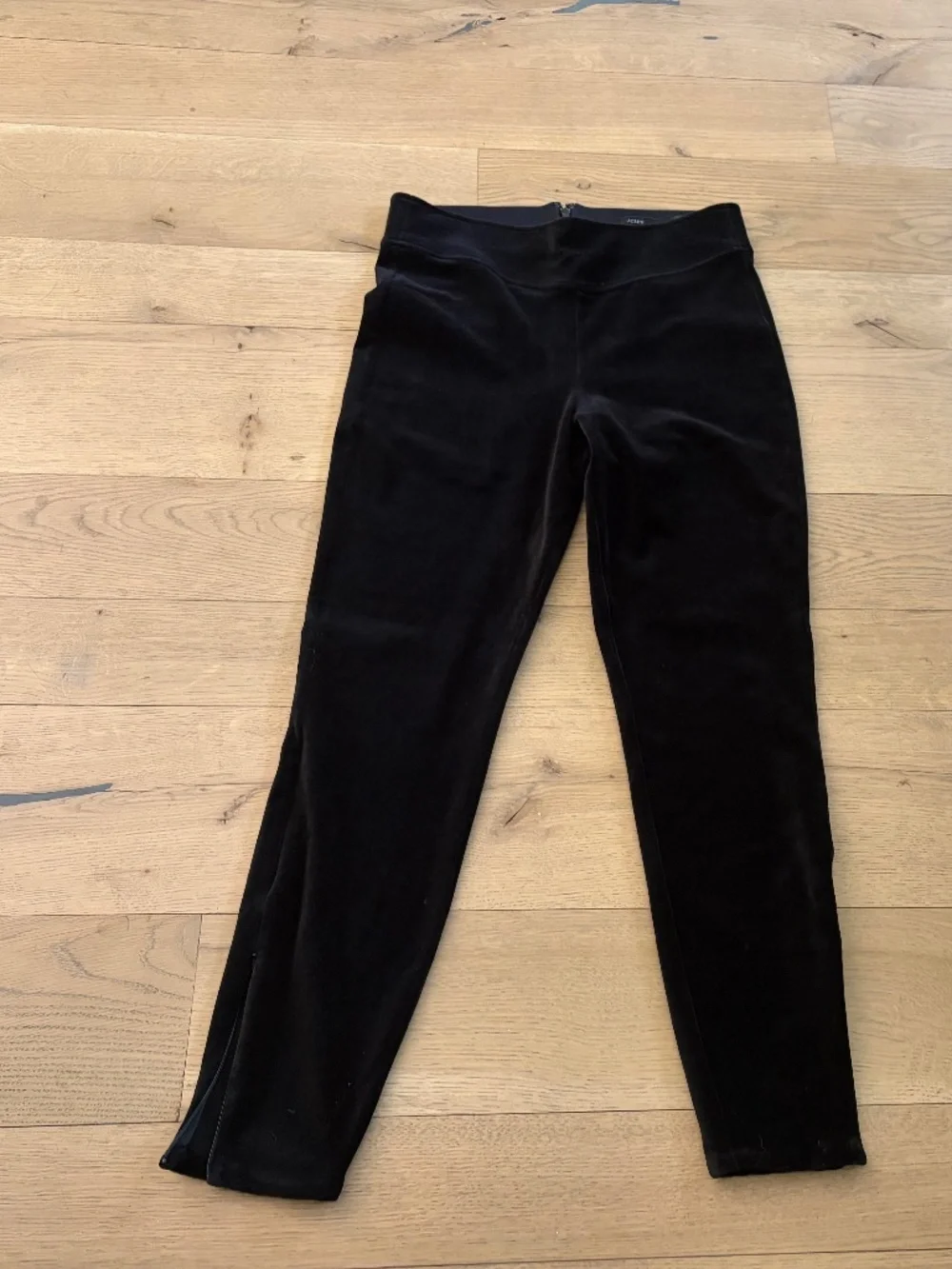 NWT J.Crew Italian Stretch Velvet Leggings Black Mario Bellucci PANTS M NEW